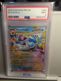 2025 Pokemon Pre En Glaceon Ex #026/131 Psa 9 - Image 1
