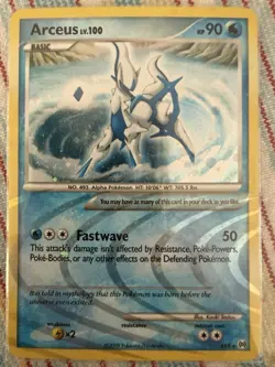 Pokemon TCG Arceus AR4 Arceus Set Holo Rare 90 HP Fastwave Basic 2009 English - Image 1