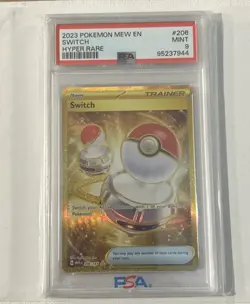 TCG Pokemon Hyper Rare Switch. Scarlet & Violet 151. PSA 9. - Image 1