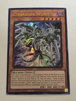 Cyberdark Wurm ALIN-EN027 Ultra Rare Yugioh Alliance Insight 1st Edition Mint - Image 1