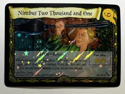 Harry Potter TCG Nimbus 2001 Holo Foil Chamber of Secrets 38/140 Unplayed - Image 1