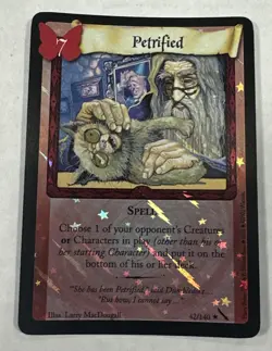 Harry Potter TCG Petrified (Foil) - Chamber of Secrets #42/140 Unplayed - Image 1