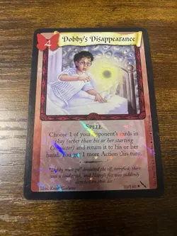 Dobby's Disappearance Harry Potter TCG 10/140 Chamber of Secrets Holo Foil WOTC - Image 1