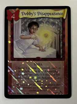 Dobby's Disappearance Harry Potter TCG 10/140 Chamber of Secrets Holo Foil WOTC - Image 1