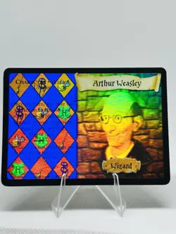 2002 Harry Potter TCG Chamber of Secrets Arthur Weasley Foil #2/140 Rare WOTC - Image 1