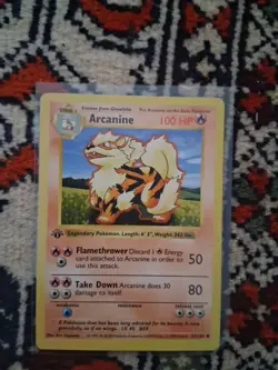 Pokemon TCG Arcanine 1st Edition Base Set Card 23/102 100 HP - Image 1