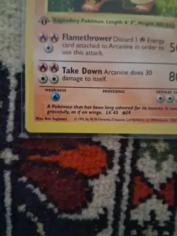 Pokemon TCG Arcanine 1st Edition Base Set Card 23/102 100 HP - Image 5