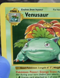 1999 Pokemon VENUSAUR Base Set SHADOWLESS Edition HOLO Rare Card 15/102 WotC MP - Image 3