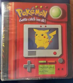 Vintage Pokemon Pikachu Meowth Trading Card 3 Ring Binder Plymouth 4077 HP/DMG - Image 1