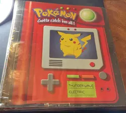 Vintage Pokemon Pikachu Meowth Trading Card 3 Ring Binder Plymouth 4077 HP/DMG - Image 2