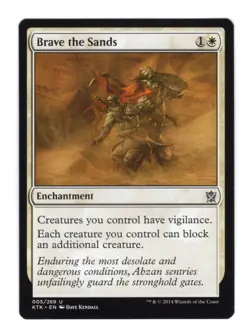 Brave the Sands Khans of Tarkir Regular NM Magic The Gathering Enchantment 5/269 - Image 1