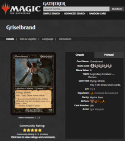 2025 MTG Magic the Gathering INR Innistrad Remastered Retro #381 Griselbrand - Image 3