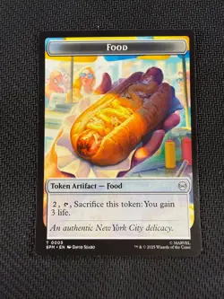 Food 0005 / Robot 0006 Double-Sided Token MTG Marvel's Spider-Man - Image 1