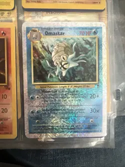 2002 POKEMON LEGENDARY COLLECTION 58/110 OMASTAR REVERSE FOIL LP - Image 1