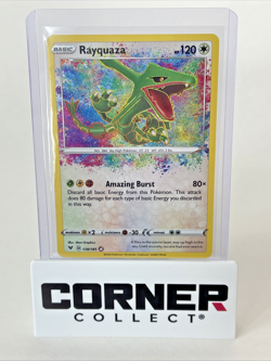 2020 Pokemon TCG Rayquaza 138/185 Amazing Rare Vivid Voltage NM - Image 1