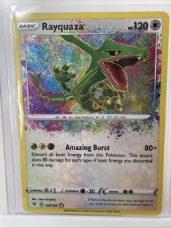 2020 Pokemon TCG Rayquaza 138/185 Amazing Rare Vivid Voltage NM - Image 2
