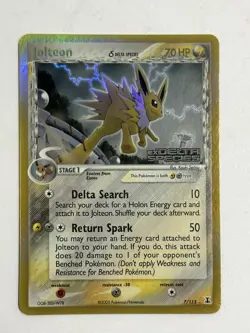 2005 Pokemon EX Delta Species Jolteon 7/113 Holo Rare Delta Species Near Mint - Image 1