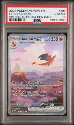 2023 POKEMON MEW EN-151 199 CHARIZARD EX SIR PSA 10 - Image 1