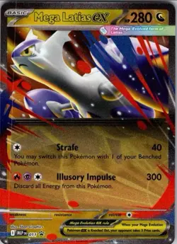 Pokemon TCG Mega Latias EX #011 Black Star Promo, Double Rare, Mega Evolutions - Image 1