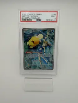 Pokemon Misty's Psyduck 193/182 Destined Rivals Illustration Rare PSA 9 MINT - Image 1