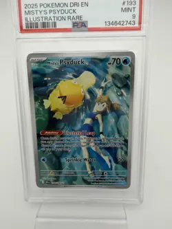 Pokemon Misty's Psyduck 193/182 Destined Rivals Illustration Rare PSA 9 MINT - Image 3