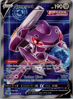 Genesect V (Full Art) 254/264 SWSH08: Fusion Strike Holo Pokemon TCG NM - Image 1