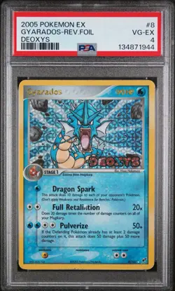 2005 Pokemon EX Deoxys Gyarados Reverse Holo STAMP 8/107 - PSA 4 - Image 1