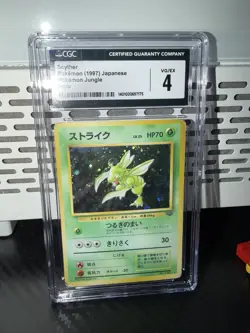 1997 Pokemon Japanese Jungle #123 Scyther-Holo CGC 4 - Image 1