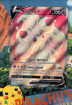 Pokemon TCG Alcremie V (Full Art) 064/072 Shining Fates Holo NM/M - Image 1