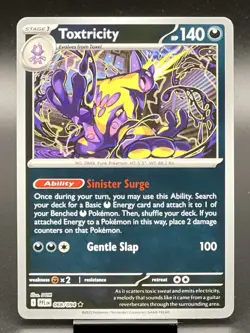 Pokemon Toxtricity 068/094 Reverse Holo Rare Phantasmal Flames TCG 2025 NM+ - Image 1