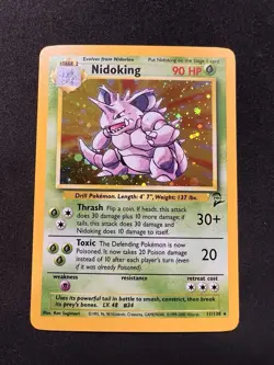 Nidoking 11/130 Holo Rare - Pokemon Base Set 2 - Vintage WOTC NM - Image 1