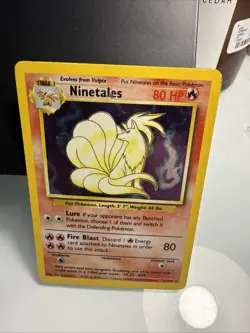 Pokemon Ninetails Holo Rare Base Set 12/102 Unlimited MP 1999 - Image 1
