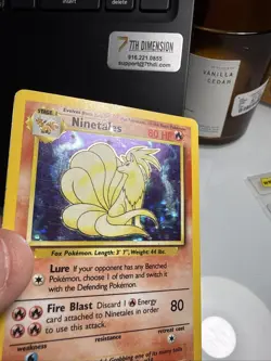 Pokemon Ninetails Holo Rare Base Set 12/102 Unlimited MP 1999 - Image 3