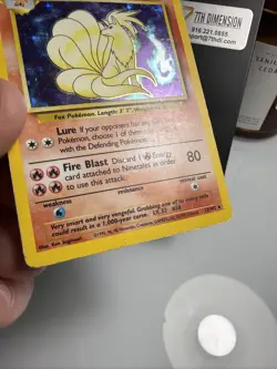 Pokemon Ninetails Holo Rare Base Set 12/102 Unlimited MP 1999 - Image 4