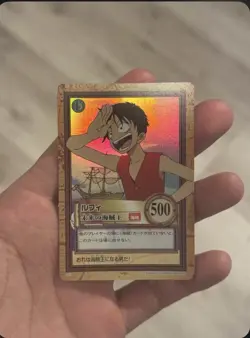 One Piece Carddass Hyper Battle C01 Monkey D Luffy First Stage Holo From JP - Image 3