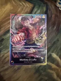One Piece TCG - Monkey D. Luffy Leader - P - 3rd Anniversary Stamped Promo NM - Image 1