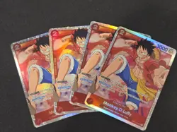 4x Monkey D Luffy OP01-024 SR PRB01 One Piece NM - Image 1