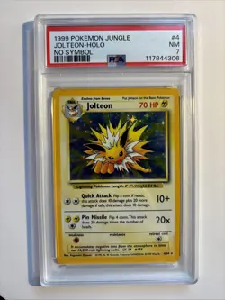PSA 7 Jolteon Holo 4/64 No Symbol Jungle 1999 Pokemon TCG Card - Image 1