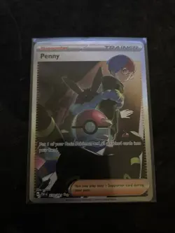 Pokemon TCG Penny Paldean Fates Trainer Holo Card 239/091 - Image 1