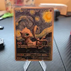 Pokemon Mew Starry Night Van Gogh Style ACG Star Custom Trading Card NM - Image 1