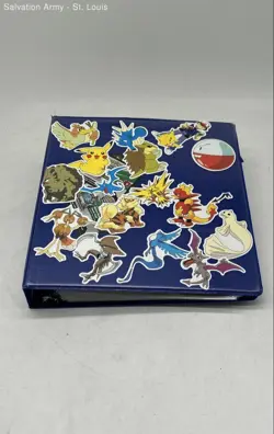 Pokemon Multicolor Double-Sided 3-Ring Binder Trading Cards Mixed Lot - Image 1