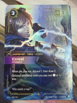 League of Legends Ezreal Prodigy Champion Unit Foil Card 149/221 Spiritforged - Image 1