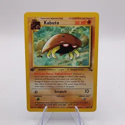 Pokemon TCG Kabuto Fossil 1st Edition Common Card 50/62 Regular NM/LP - Image 1