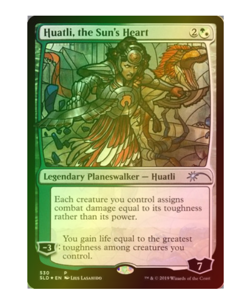 Huatli, the Sun's Heart - Foil - Stained Glass Secret Lair MTG - Image 1