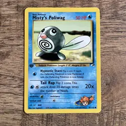 2000 Pokemon Gym Heroes 1st Edition Misty's Poliwag #87/132 - Image 1