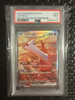 Pokemon TCG Latias ex Special Illustration Rare Holo 239/191 Sv08 PSA 9 English - Image 1