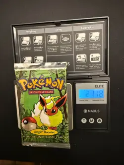 HEAVY 21.18 Grams Pokemon JUNGLE Booster Pack Factory Sealed - Image 1