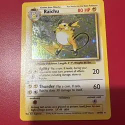 1999 Pokemon Fossil Raichu 14/62 Holo Vintage Near Mint - Image 1