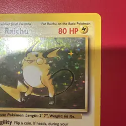 1999 Pokemon Fossil Raichu 14/62 Holo Vintage Near Mint - Image 5