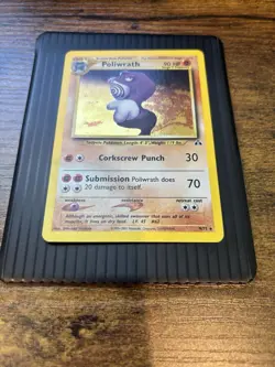 Pokemon TCG Poliwrath 9/75 Neo Discovery Holo Rare - MP/HP - Image 3
